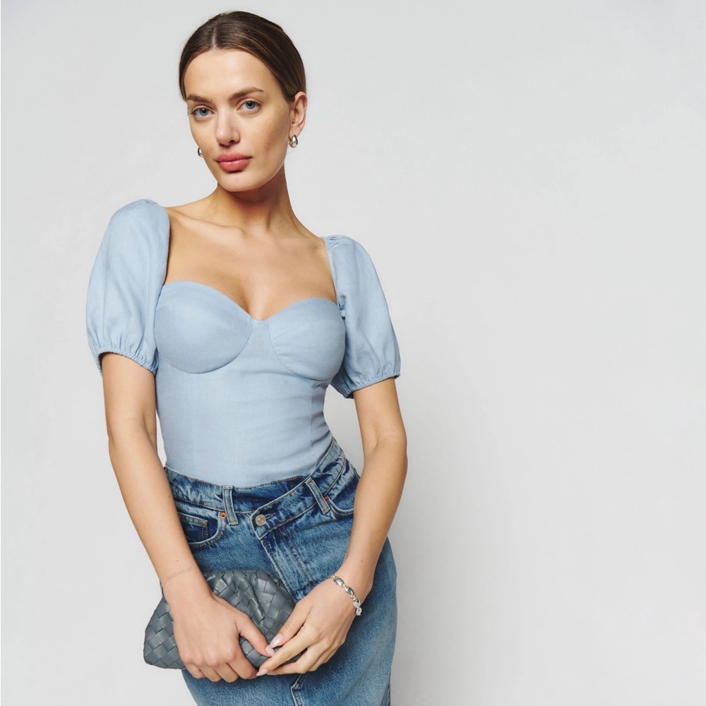 Reformation Andra Linen Top